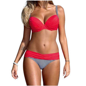 Padded Gather Push-up Bikini Set